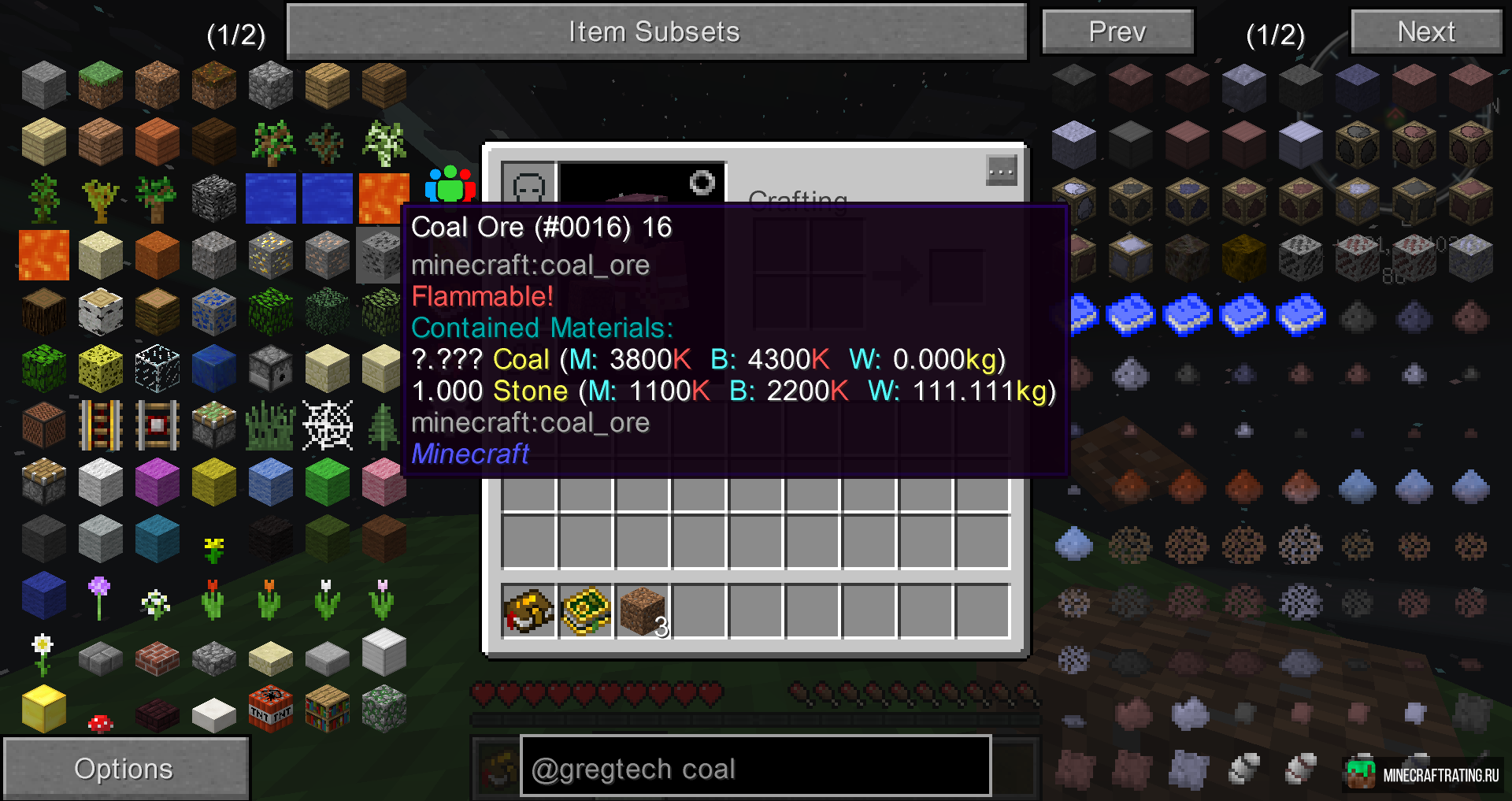 minecraft 1.7.10 not enough items show mods