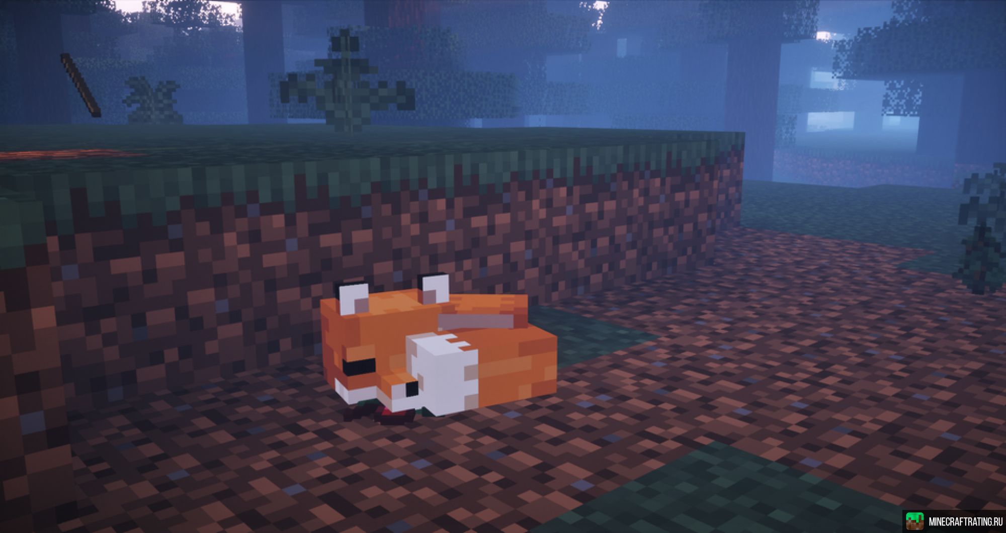 Minecraft Fox sleeping